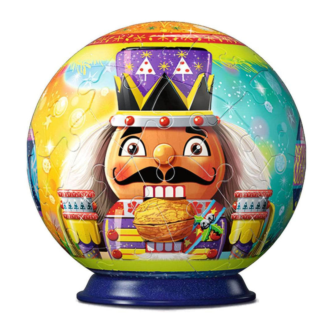 Ravensburger Puzzles - Holiday Nutcracker 56 Piece Puzzle Ball 3D Puzzle - Purple Crown - The Puzzle Nerds