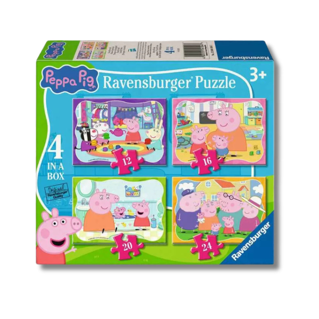 Ravensburger Peppa Pig progressive puzzle set packaging on a white background