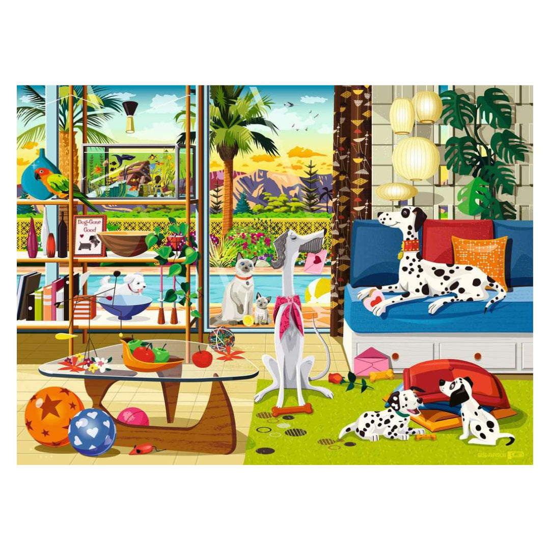 Ravensburger Puzzles - Pets Of Palm Springs 500 Piece Puzzle - The Puzzle Nerds  