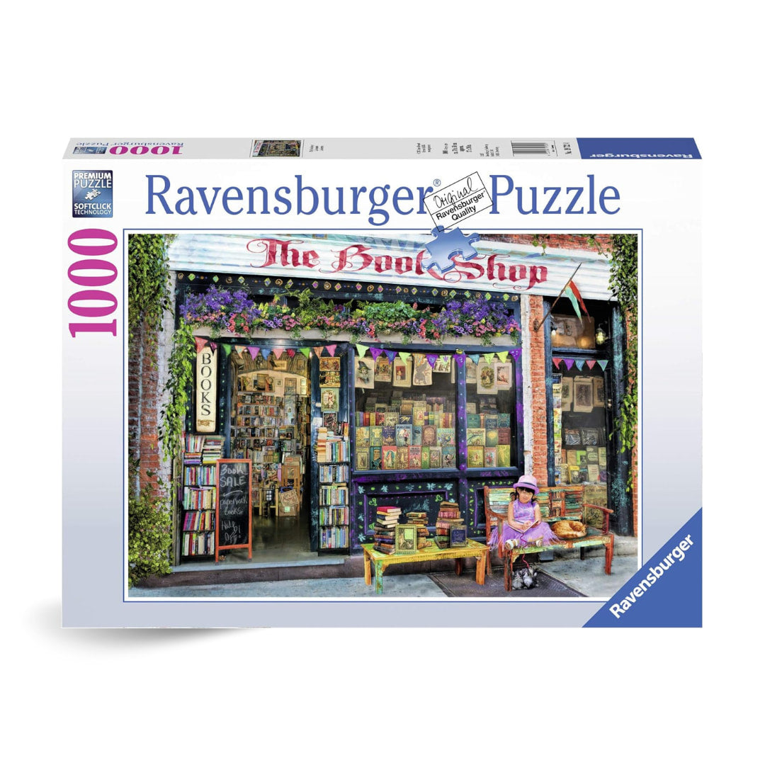 Ravensburger Puzzles - The Bookshop 1000 Piece Puzzle - The Puzzle Nerds  