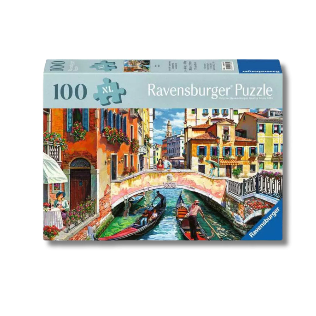 Ravensburger puzzle box with a scenic illustration of a canal in Venice.