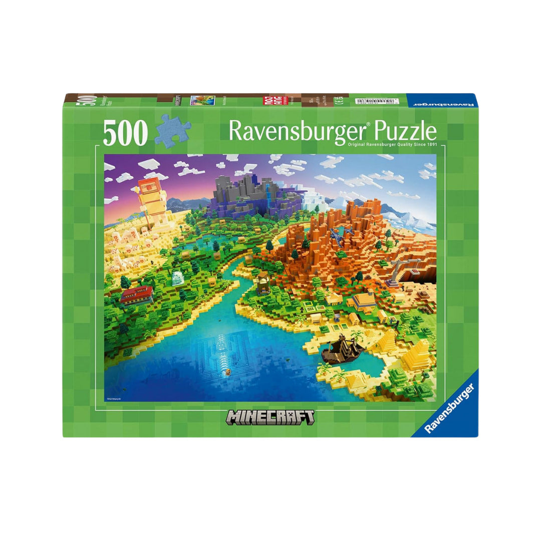 Ravensburger Minecraft puzzle box with colorful illustration on a white background