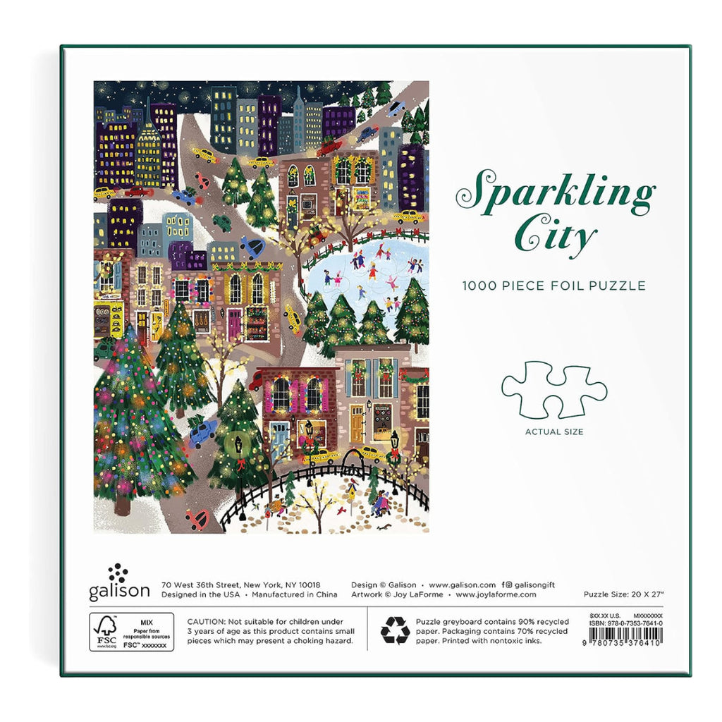 Galison - Sparkling City 1000 Piece Foil Puzzle - The Puzzle Nerds