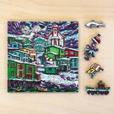 Stumpcraft Puzzles - Parsons Harbour: First Snow 81 Piece Wooden Mini Puzzle - The Puzzle Nerds 