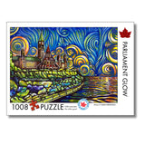 Parliament Glow puzzle packaging with colorful design and text