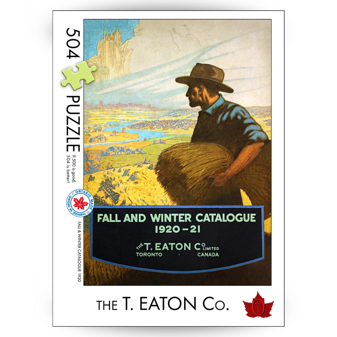 Jigsaw puzzle box image of the Fall & Winter Eaton's catalogue from 1920-1921