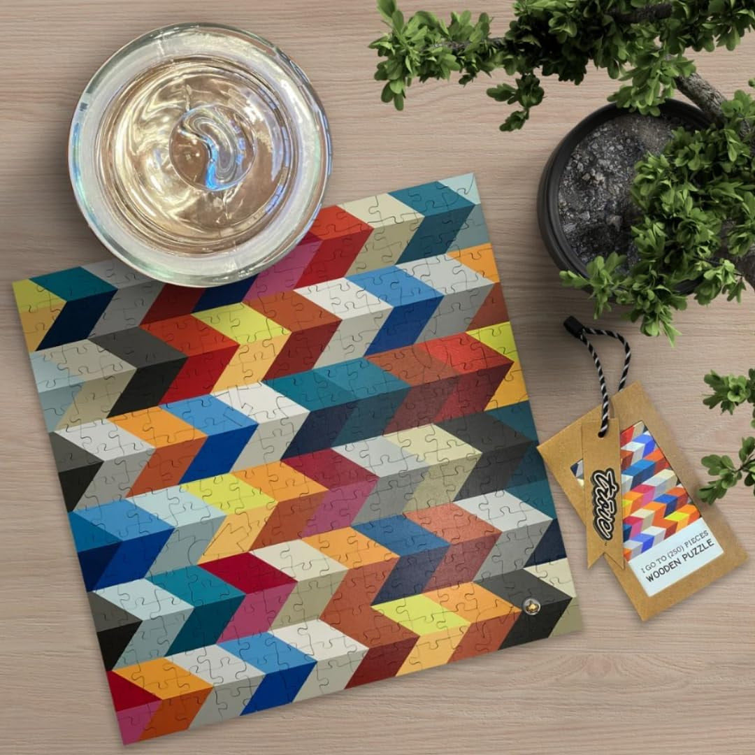 Trove Puzzles - Herringbone Repeat 250 Piece Puzzle - The Puzzle Nerds 