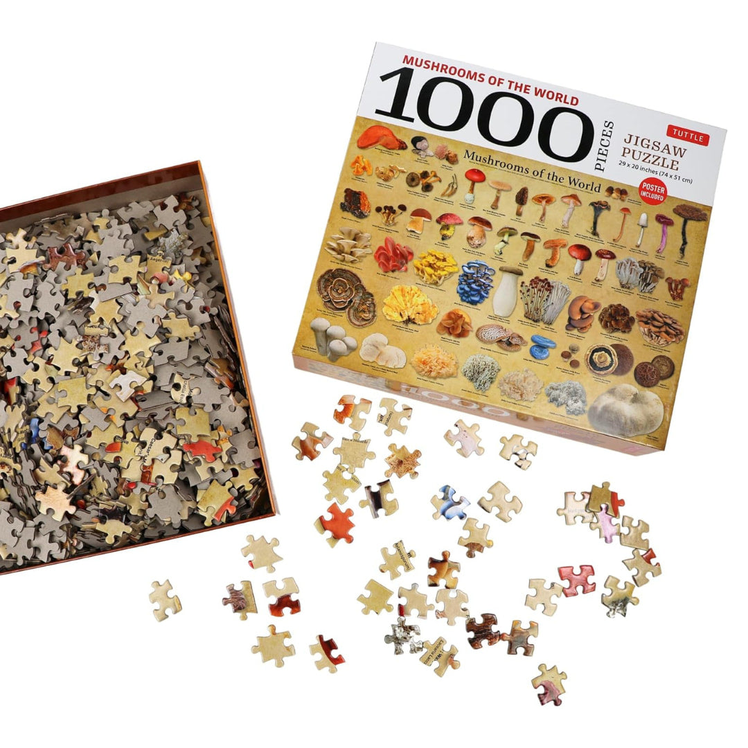 Tuttle Publishing - Mushrooms Of The World 1000 Piece Puzzle - The Puzzle Nerds  