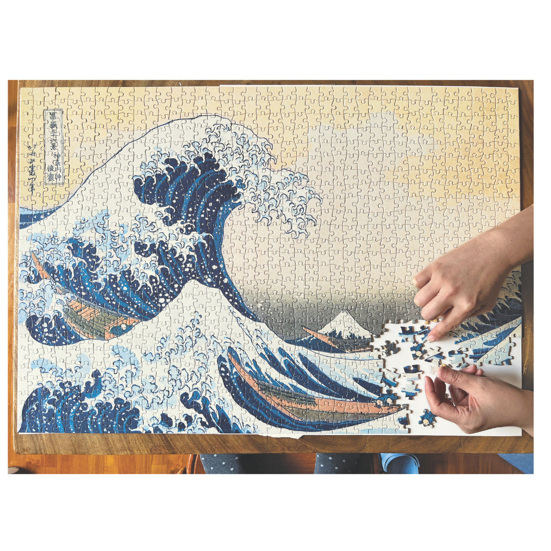 Tuttle Puzzles - Hokusai's Great Wave 1000 Piece Jigsaw Puzzle - The Puzzle Nerds  