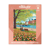 Villager 500 piece puzzle packaging with a park scene illustration.