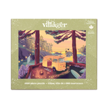 Villager 1000 piece puzzle packaging with a forest scene and van illustration.