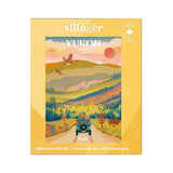 Villager Yukon puzzle packaging with a scenic illustration on a yellow background