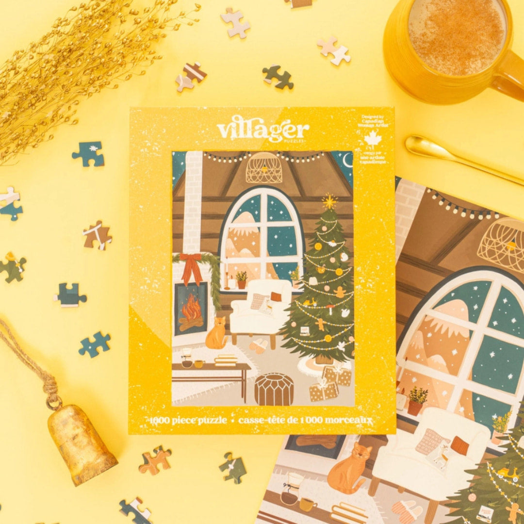 Villager Puzzle box and image of puzzle design