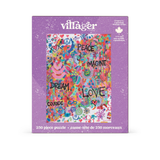 Villager 250 piece puzzle packaging with colorful design and purple border