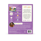 Villager Puzzles packaging with purple background and text