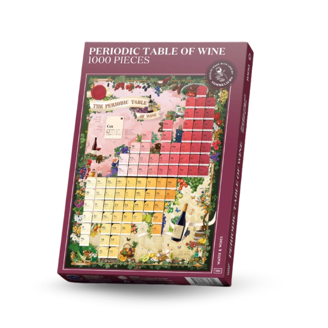 Water And Wines Puzzles - Periodic Table of Wine 1000 Piece Puzzle - The Puzzle Nerds  