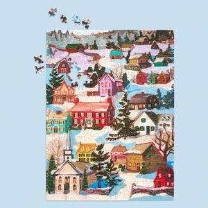 Werkeshoppe Puzzles - Winter Village 500 Piece Puzzle - The Puzzle Nerds  