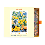 Puzzle box with lemon-themed artwork and 'Werkeshoppe' branding on a white background