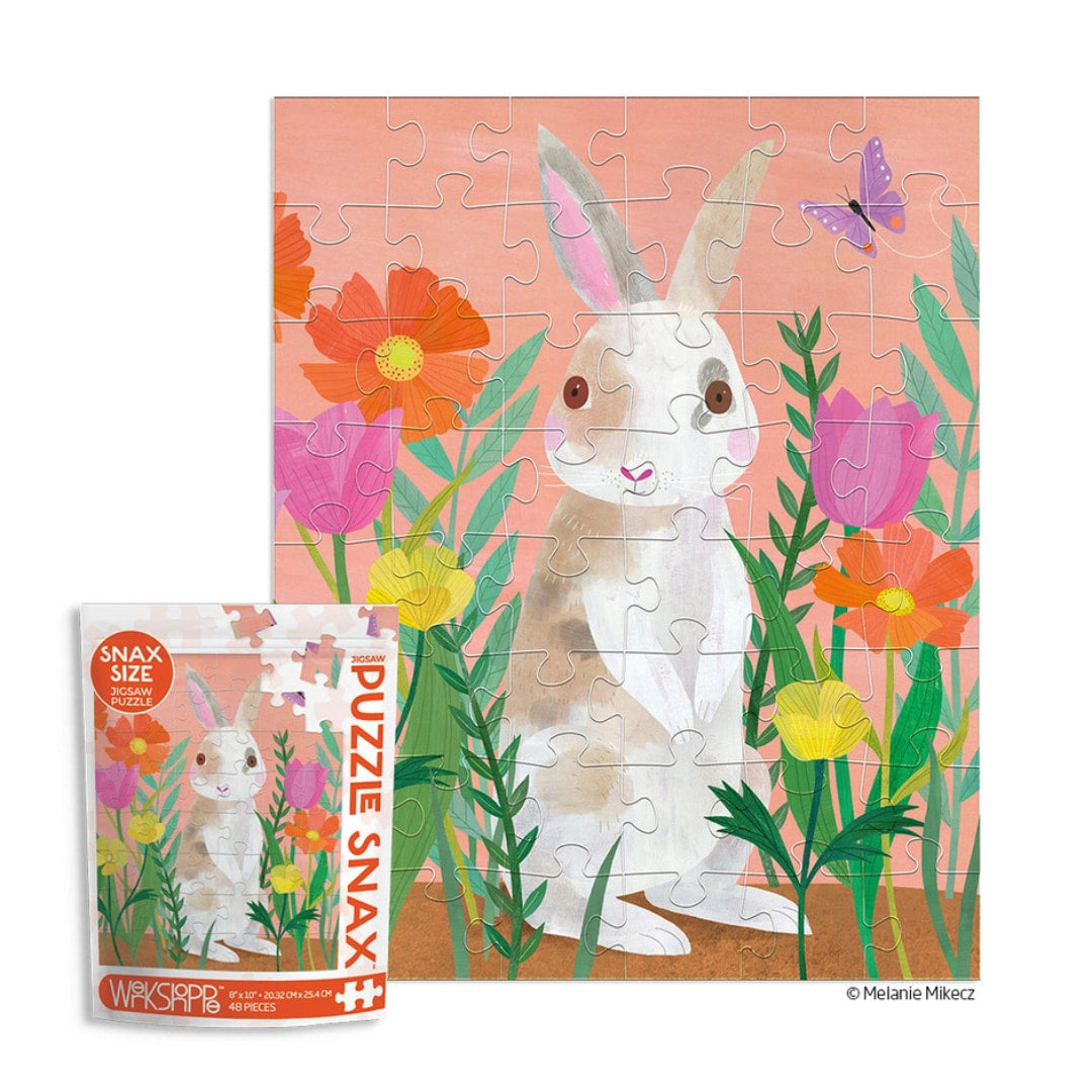 Werkshoppe Puzzles - Bunny Patch 48 Piece Puzzle - The Puzzle Nerds 