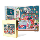 Werkshoppe puzzle box with Christmas-themed illustration on a white background