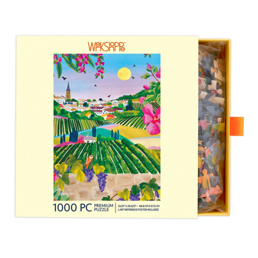 Werkshoppe Puzzles - Village Vineyard 1000 Piece Puzzle - The Puzzle Nerds 