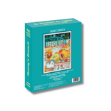 Teal puzzle box with 'Bunny's Brunch' illustration on a white background