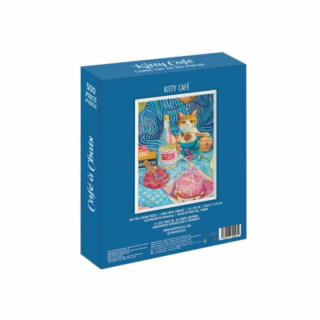 Kitty Cafe puzzle box with cat illustration on a white background