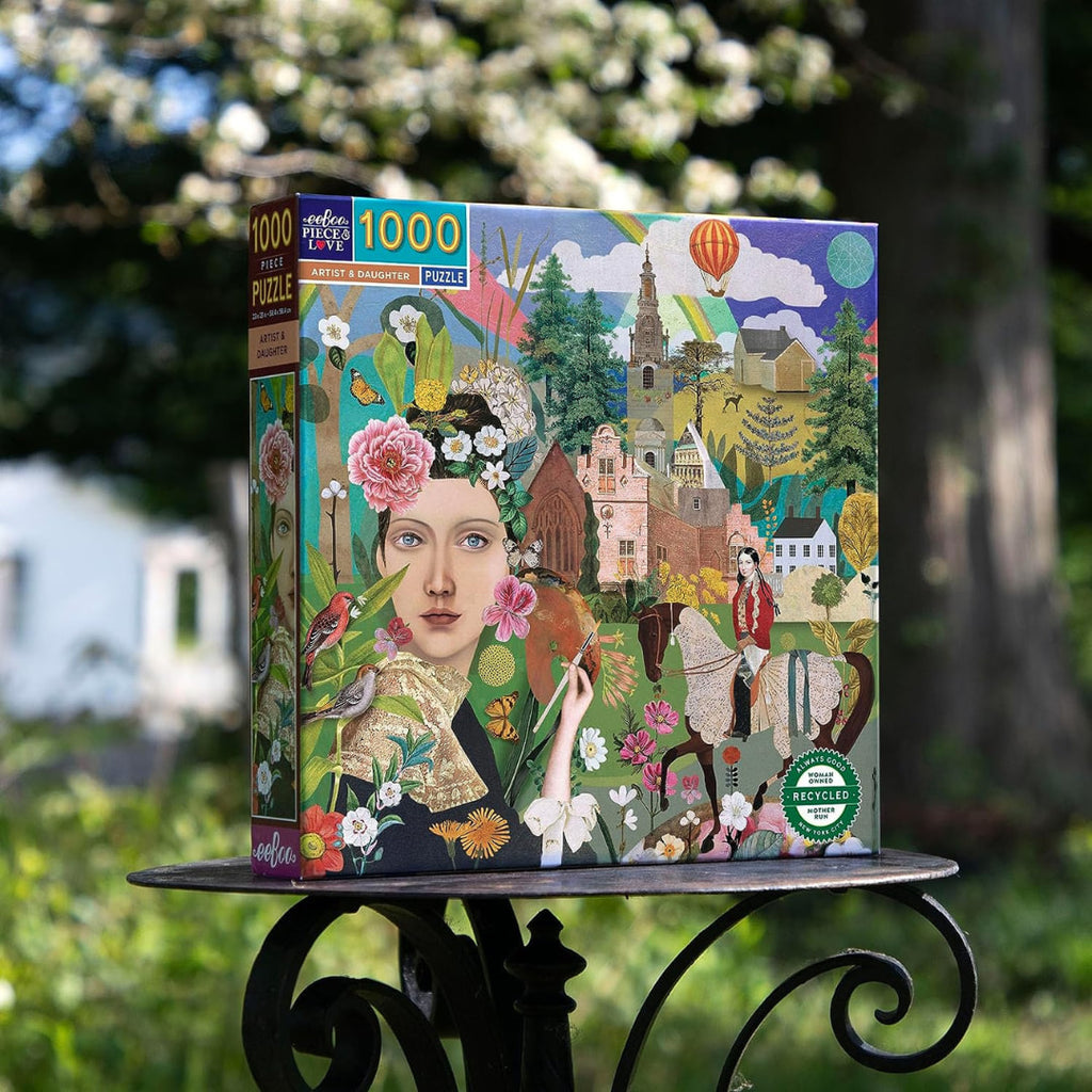 eeBoo - Artist &  Daughter 1000 Piece Puzzle - The Puzzle Nerds 