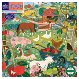 Jigsaw puzzle packaging with a colorful illustration of farm animals and nature, featuring the brand 'Puzzle & Co.'