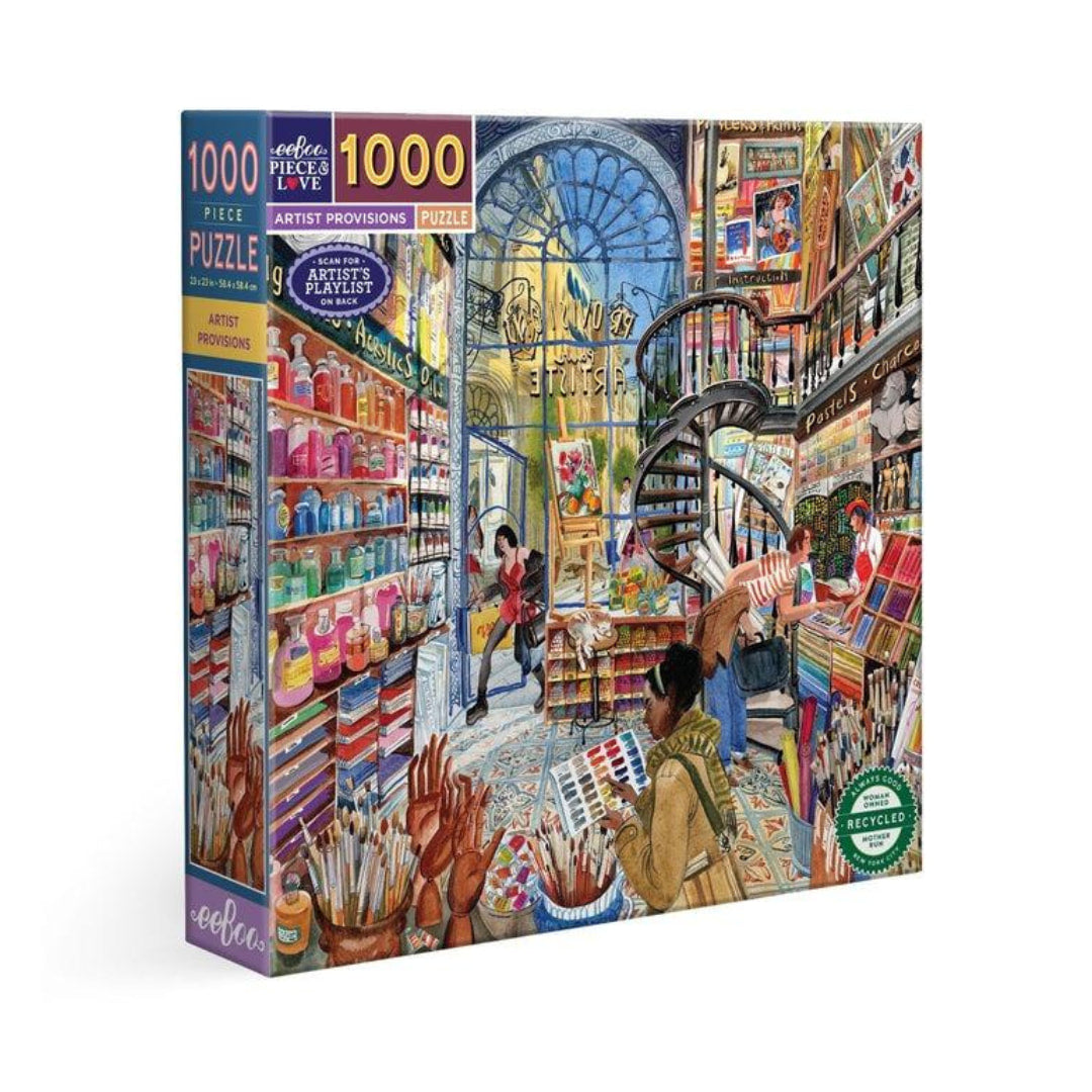 eeBoo Puzzles - Artist Provisions 1000 Piece Puzzle - The Puzzle Nerds 