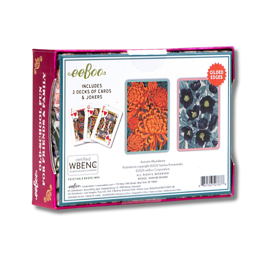 eeBoo Puzzles - Autumn Abundance Playing Cards - The Puzzle Nerds