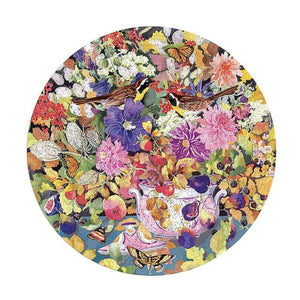 eeBoo Puzzles - Autumn Bouquet 500 Piece Round Puzzle - The Puzzle Nerds 