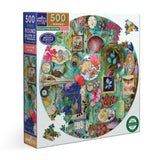 eeBoo Puzzles - Collecting Nature 500 Piece Round Puzzle - The Puzzle Nerds 