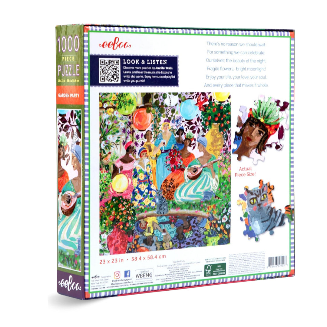 eeBoo Puzzles - Garden Party 1000 Piece Puzzle - The Puzzle Nerds  