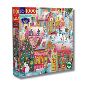 eeBoo Puzzles - Holiday Village  1000 Piece Puzzle - The Puzzle Nerds  