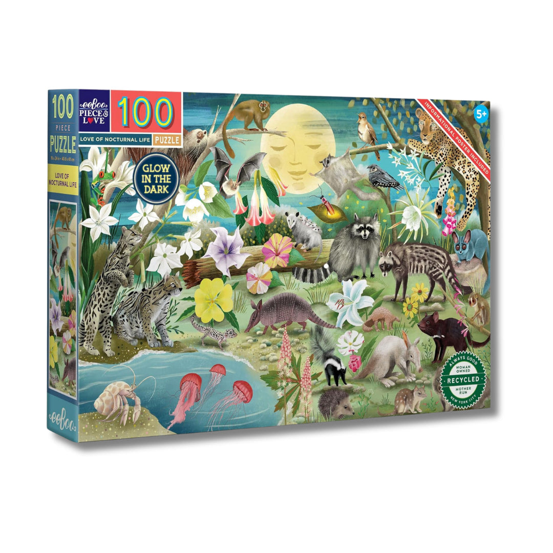 eeBoo Puzzles - Love of Nocturnal Life 100 Puzzle - The Puzzle Nerds  