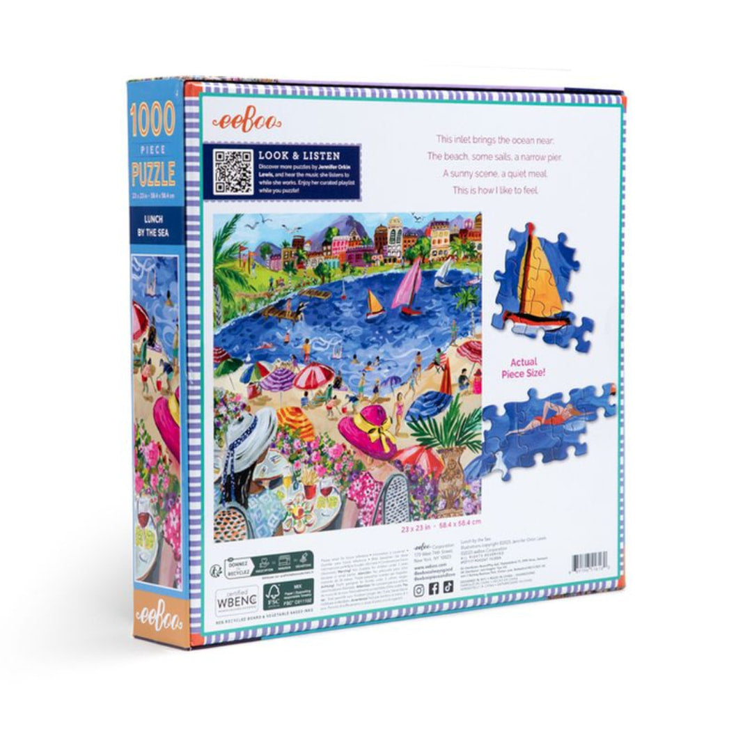 eeBoo Puzzles - Lunch By The Sea 1000 Piece Puzzle - The Puzzle Nerds 