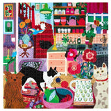 eeBoo Puzzles - Pets In The Kitchen 1000 Piece Puzzle - The Puzzle Nerds 