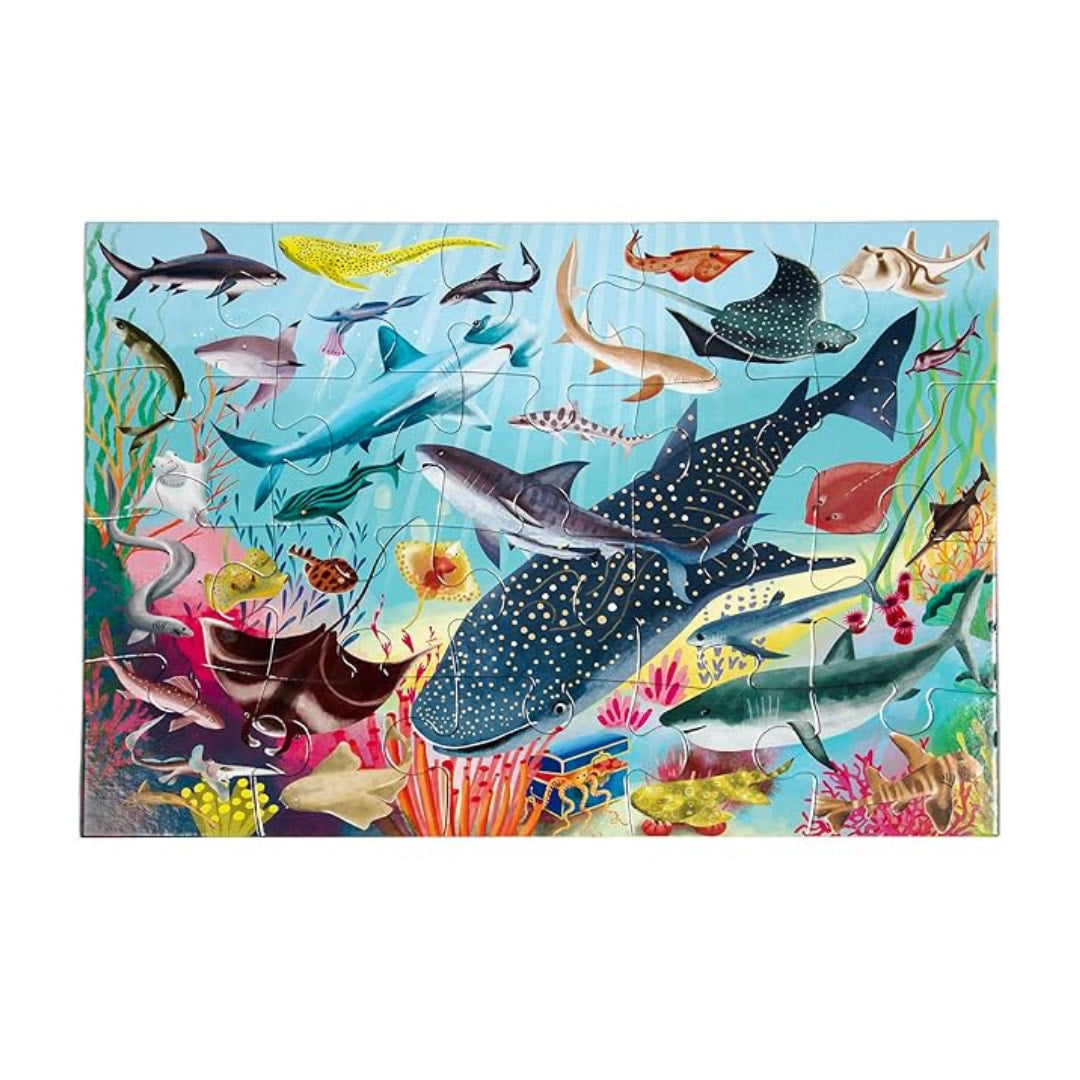 eeBoo Puzzles - Sharks And Friends 20 Piece Puzzle - The Puzzle Nerds  