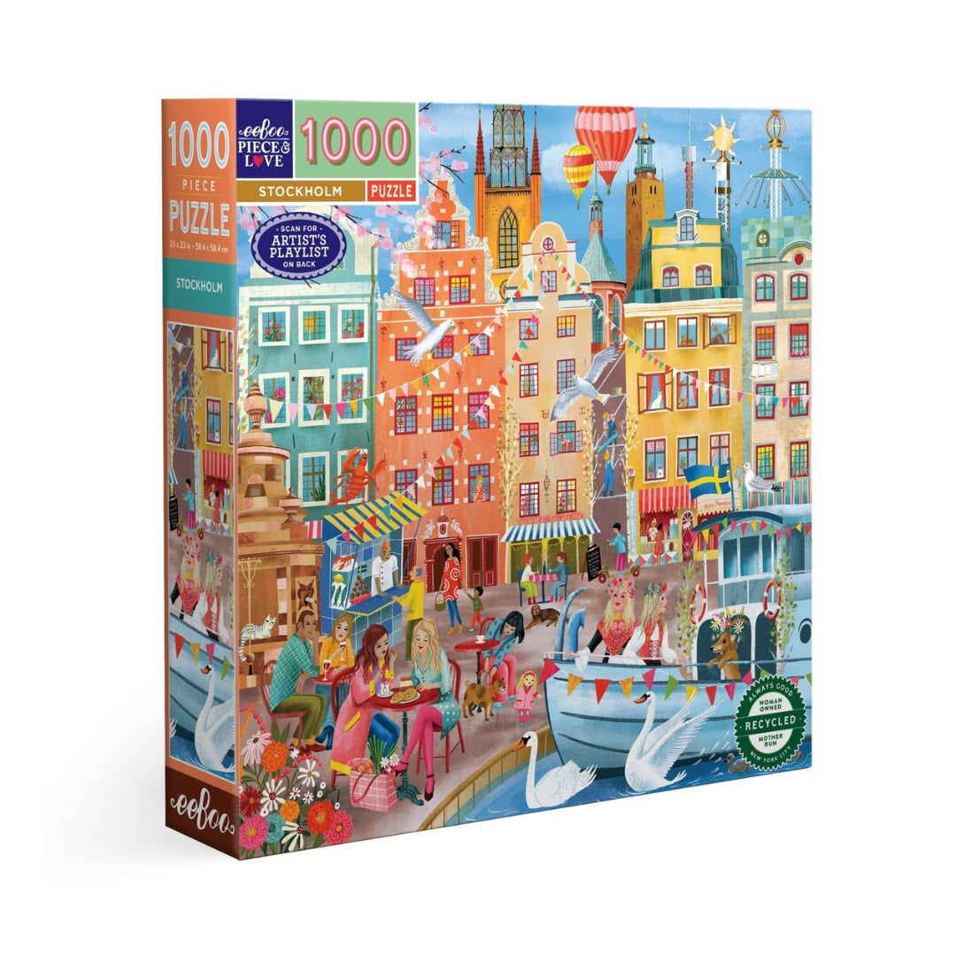 eeBoo Puzzles - Stockholm 1000 Piece Puzzle - The Puzzle Nerds  