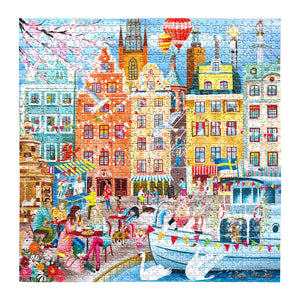 eeBoo Puzzles - Stockholm 1000 Piece Puzzle - The Puzzle Nerds  