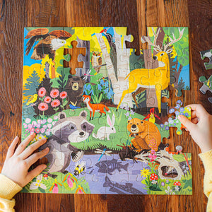 eeBoo Puzzles - Woodland 64 Piece Puzzle - The Puzzle Nerds  