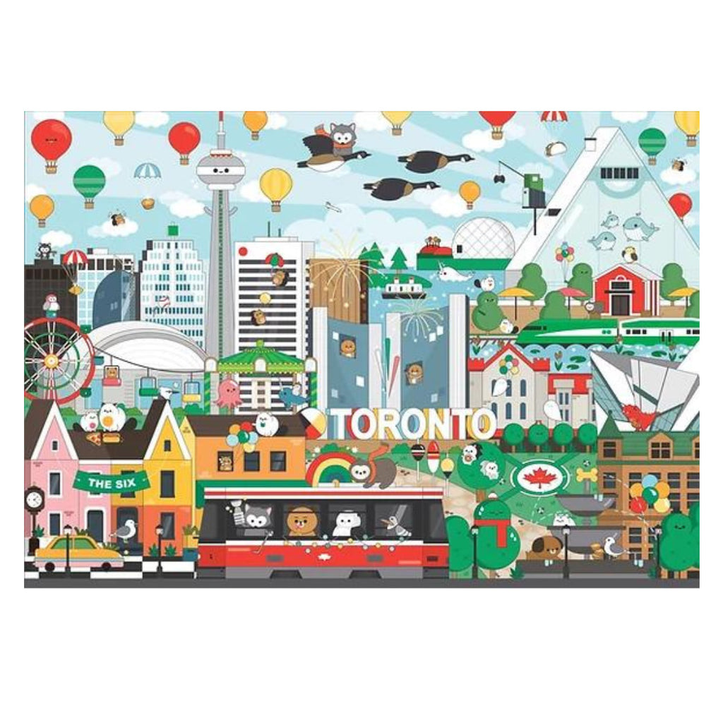 Toronto Skyline 1000-Piece Jigsaw Puzzle - 19.25" X 26.5" Finished Size, Made In USA, Recycled Materials