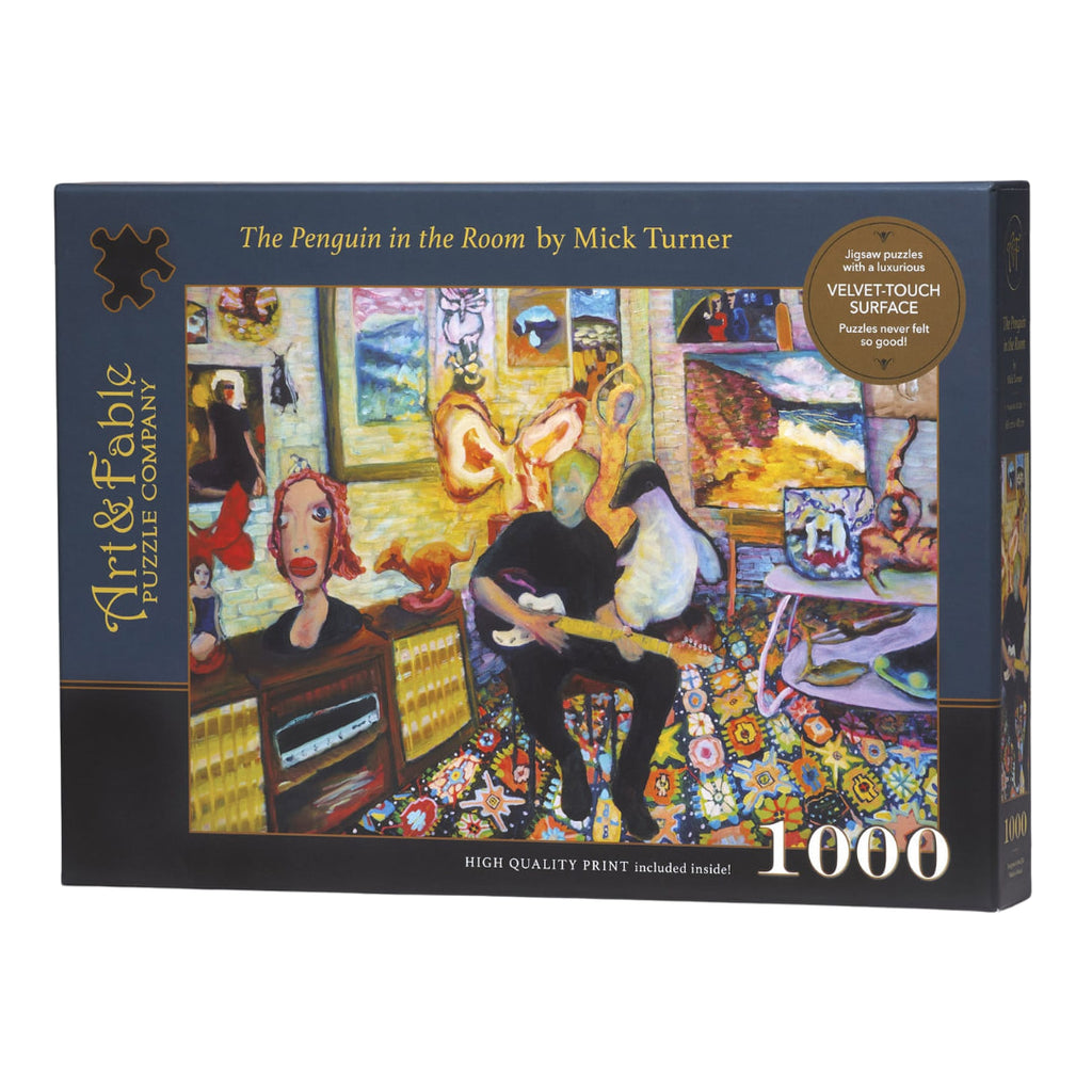 Art & Fable Puzzle Company - The Penguin In The Room 1000 Piece Puzzle - The Puzzle Nerds
