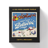 Brass Monkey - Don't Stop Believin' 100 Piece Mini Shaped Puzzle - The Puzzle Nerds