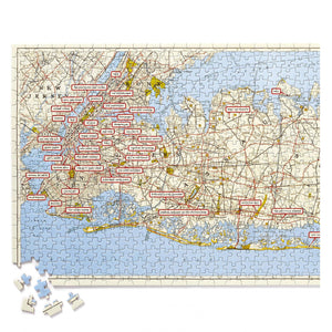 Brass Monkey - NYC Map 1000 Piece Panoramic Puzzle - The Puzzle Nerds