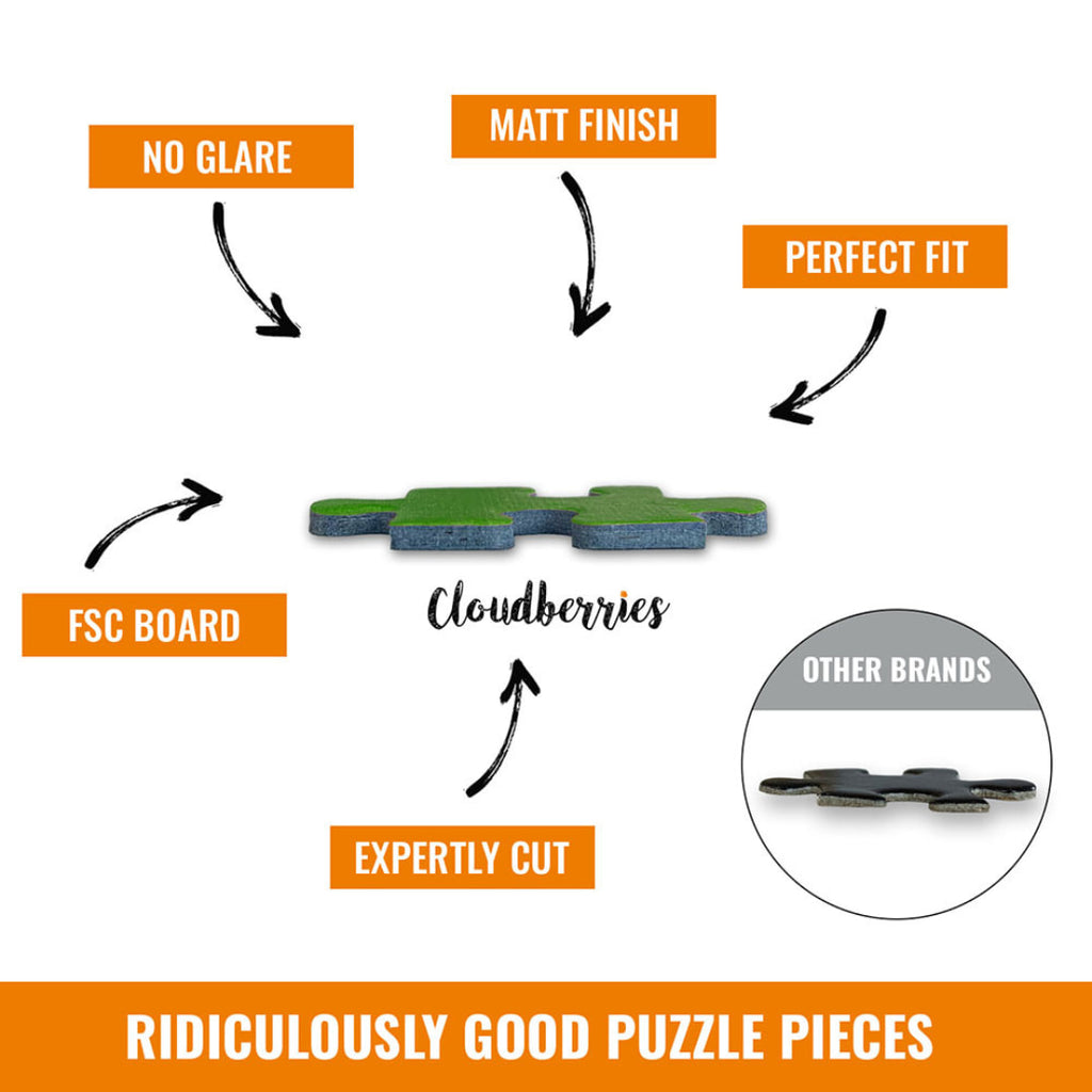 Cloudberries - Gradient 500 Piece Puzzle - The Puzzle Nerds