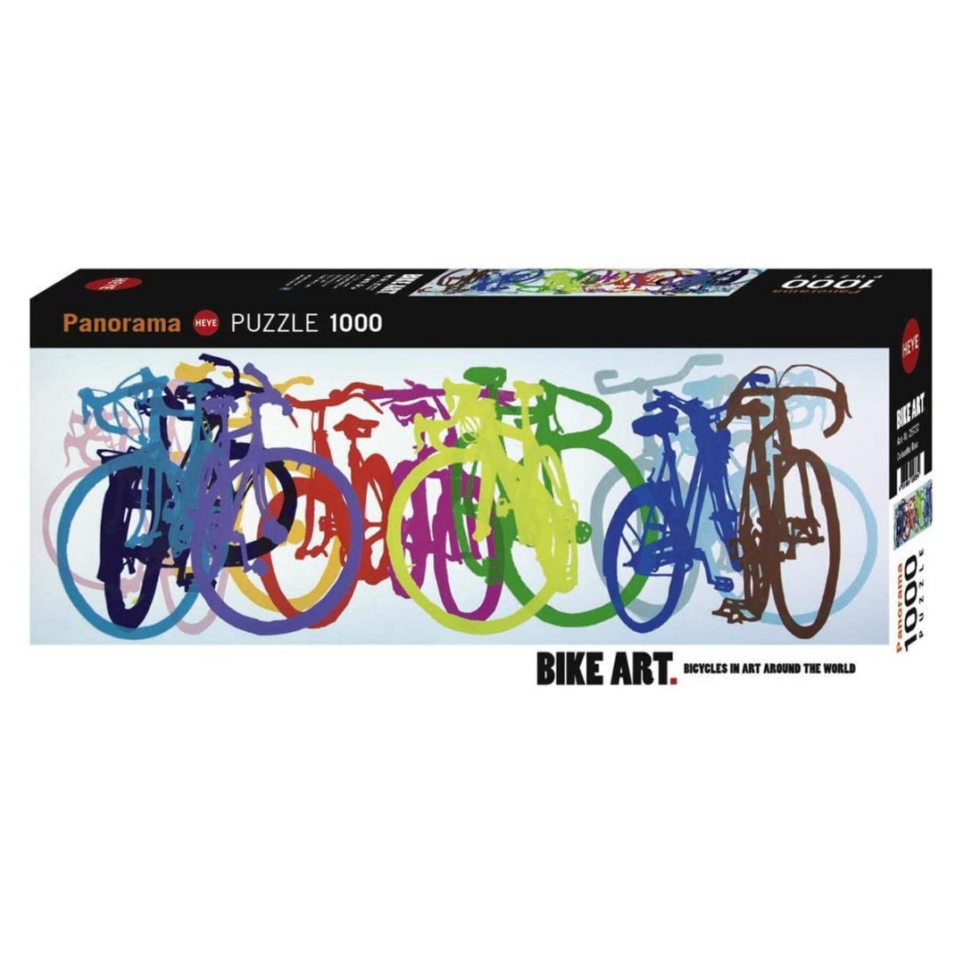 Colourful Row Bike Art 1000 Piece Puzzle - The Puzzle Nerds