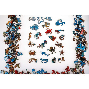 Davici - Red Shrimp 165 Piece Wooden Whimsy Puzzle - The Puzzle Nerds