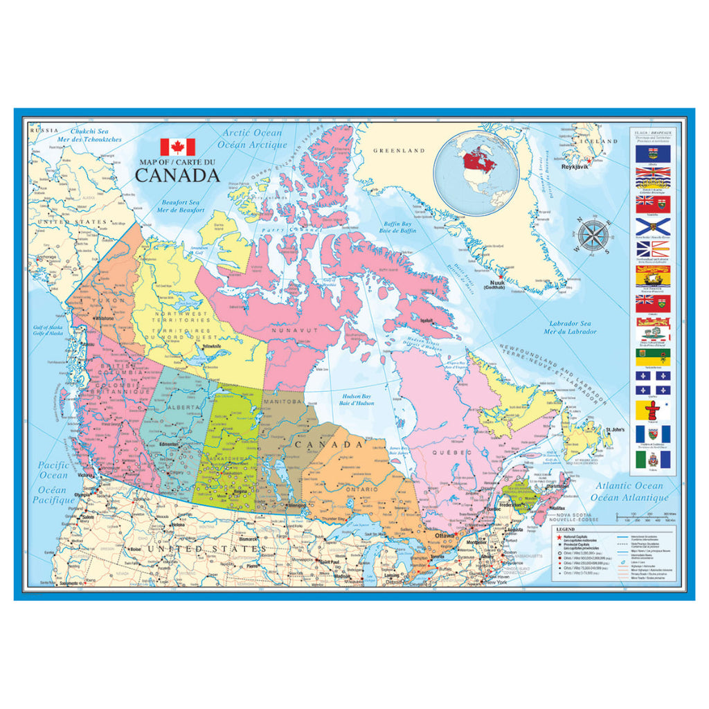 Eurographics - Map Of Canada 1000 Piece Puzzle - The Puzzle Nerds 